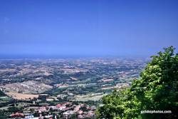 San Marino Blick auf Riccione und Adriaküste